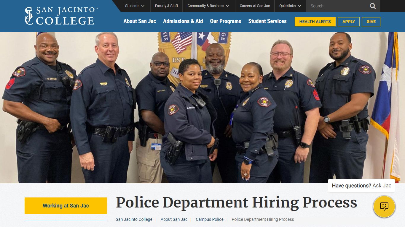 Police Department Hiring Process | San Jacinto College